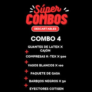 Combo 4 descartable