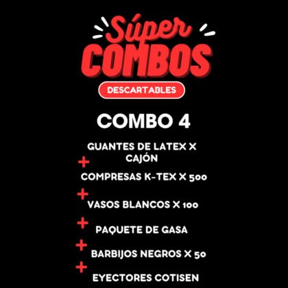 Combo 4 descartable